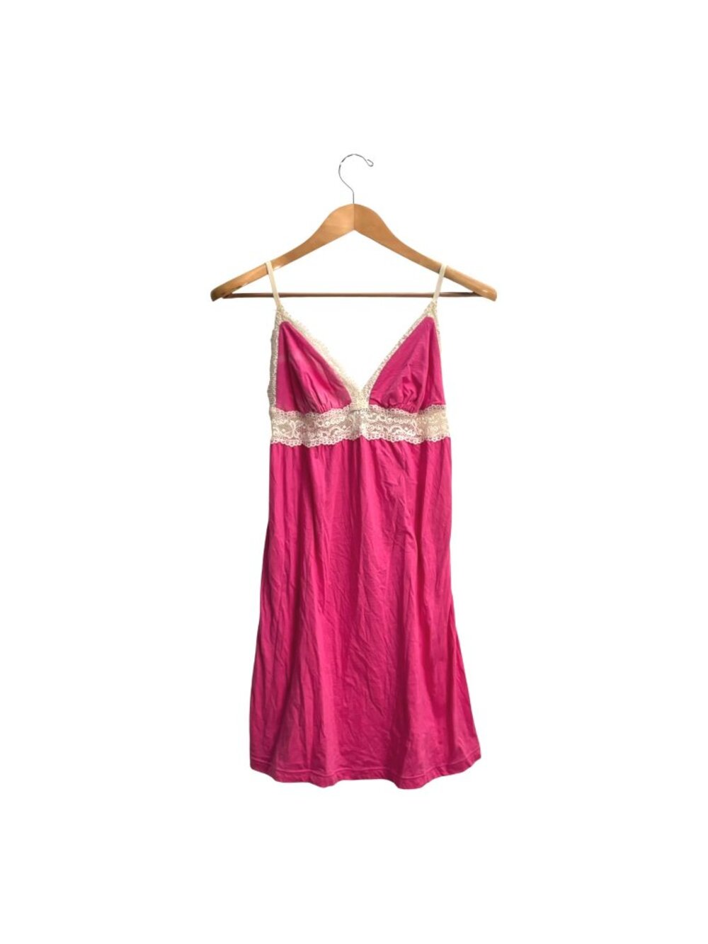 NWT Cosabella Ever 2 Tone Babydoll Cotton Slip Dress M Lace Coquette Sexy Sleep